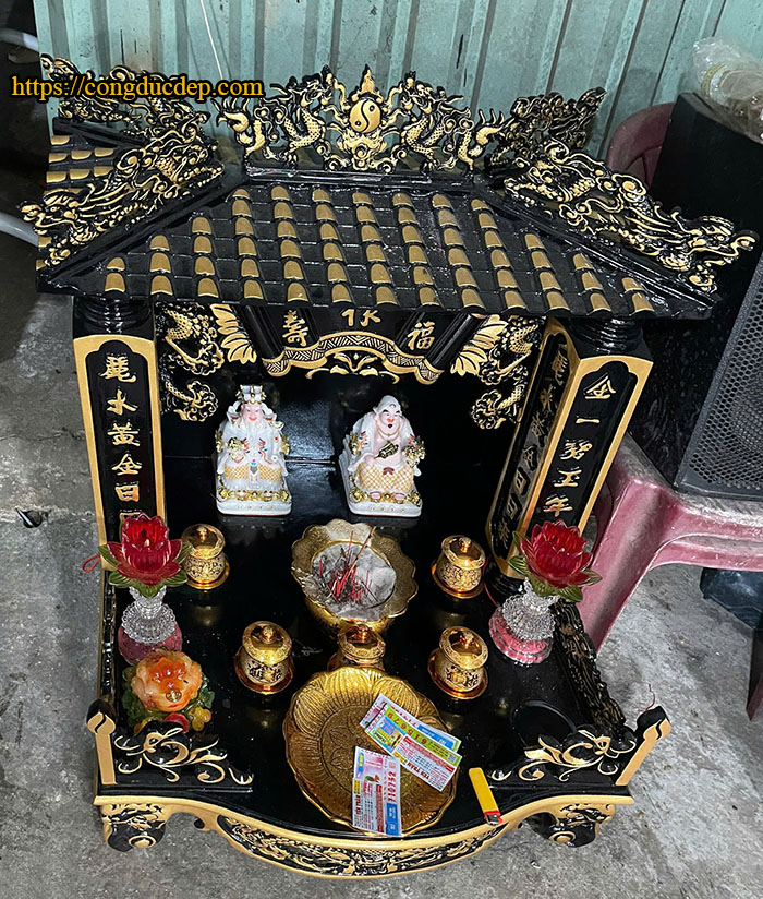 Bàn thờ ông Địa Thần Tài nhôm đúc
